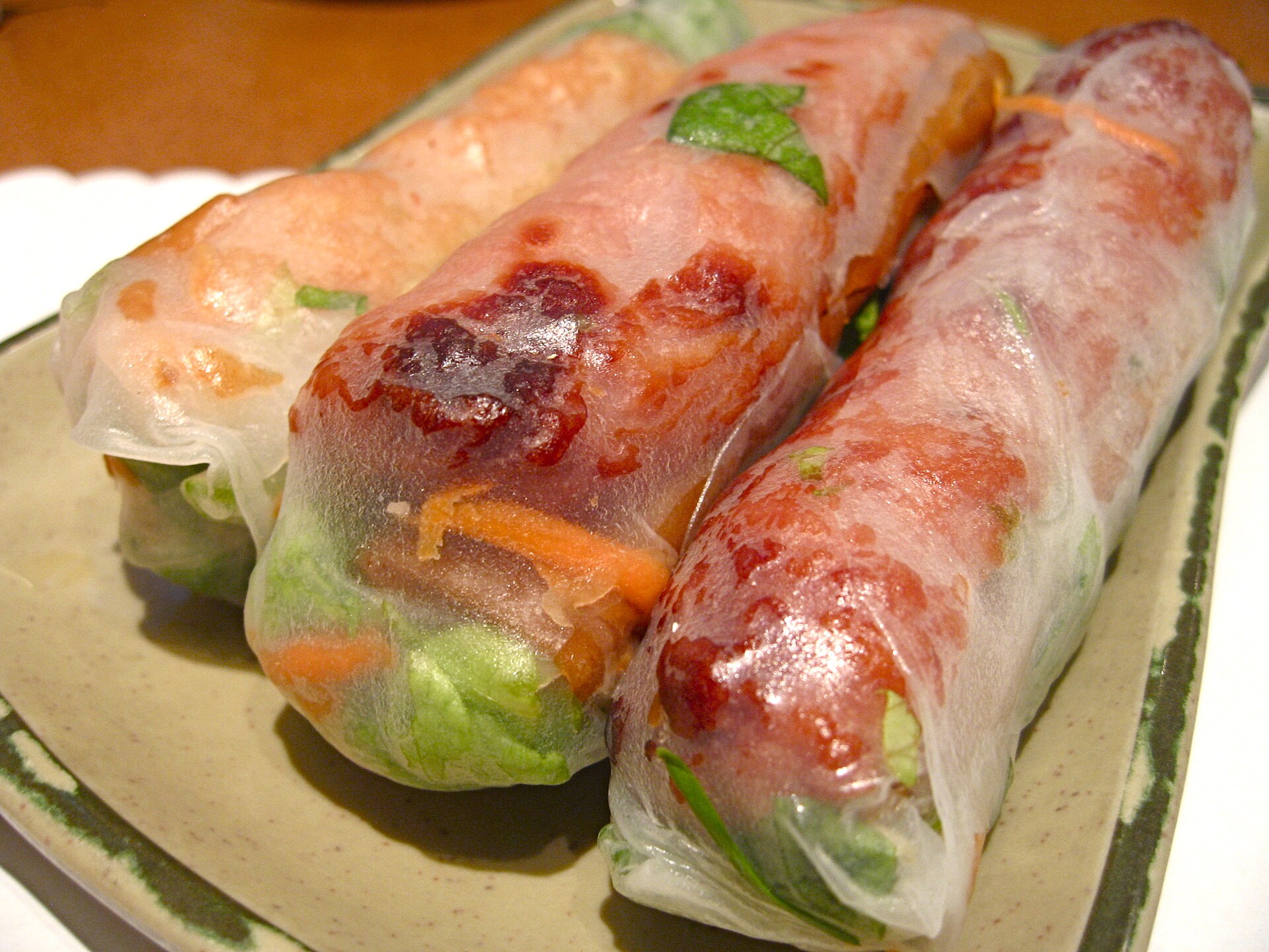 Nem nuong cuon and chao tom cuon spring rolls from Brodard