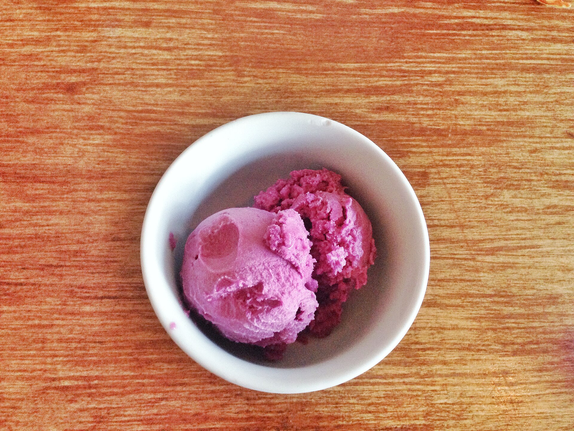 Thomcord grape sorbet served at Rustic Canyon Wine Bar and Seasonal Kitchen in Santa Monica