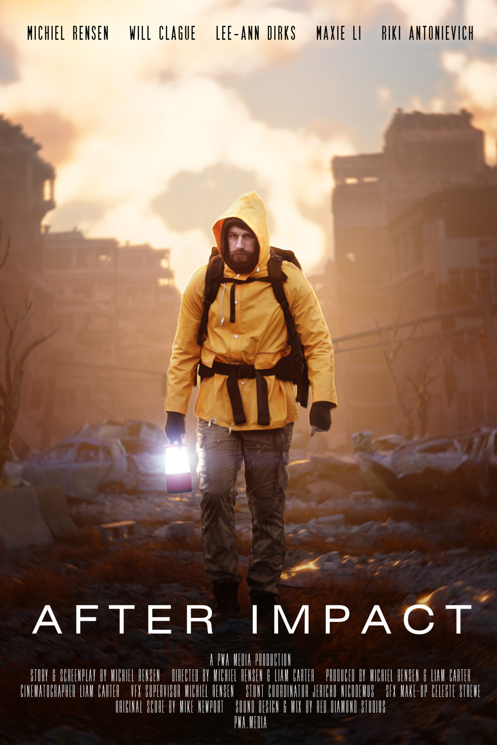Poster for the sci-fi survival thriller AFTER IMPACT