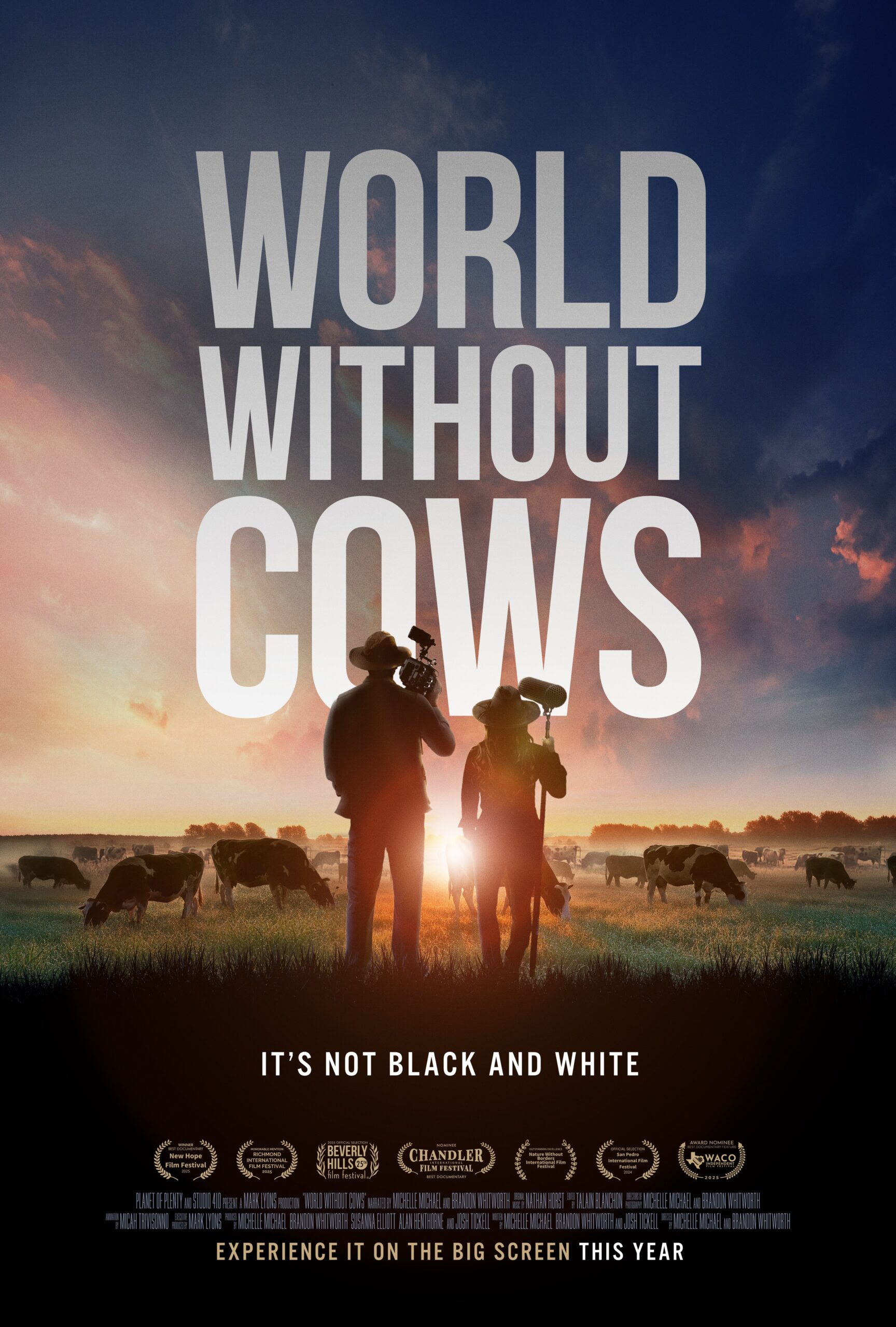 Poster for the documentary World Without Cows